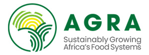 AGRA logo with a green and yellow circular design and the text "AGRA Sustainably Growing Africa's Food Systems" on a white background, highlighting its commitment to climate-resilient agriculture.