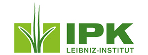 IPK Leibniz Institute logo featuring a stylised green plant on a green square background with "IPK" and "LEIBNIZ-INSTITUT" in bold green text, reflecting its focus on ecophysiology and climate-resilient agriculture.